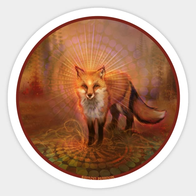 Wise Fox Sticker by SimonHaiduk